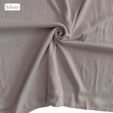 Clocque Striped Jersey Hijab - Silver