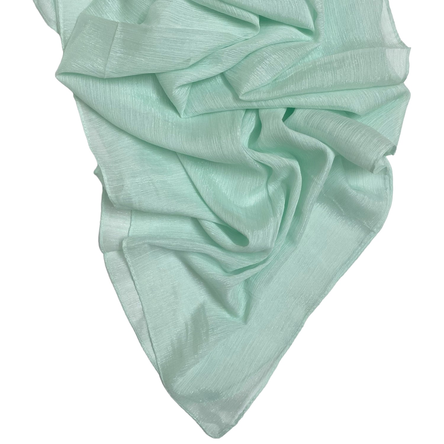 Gleamz Crinkle Silk Hijab – Mint