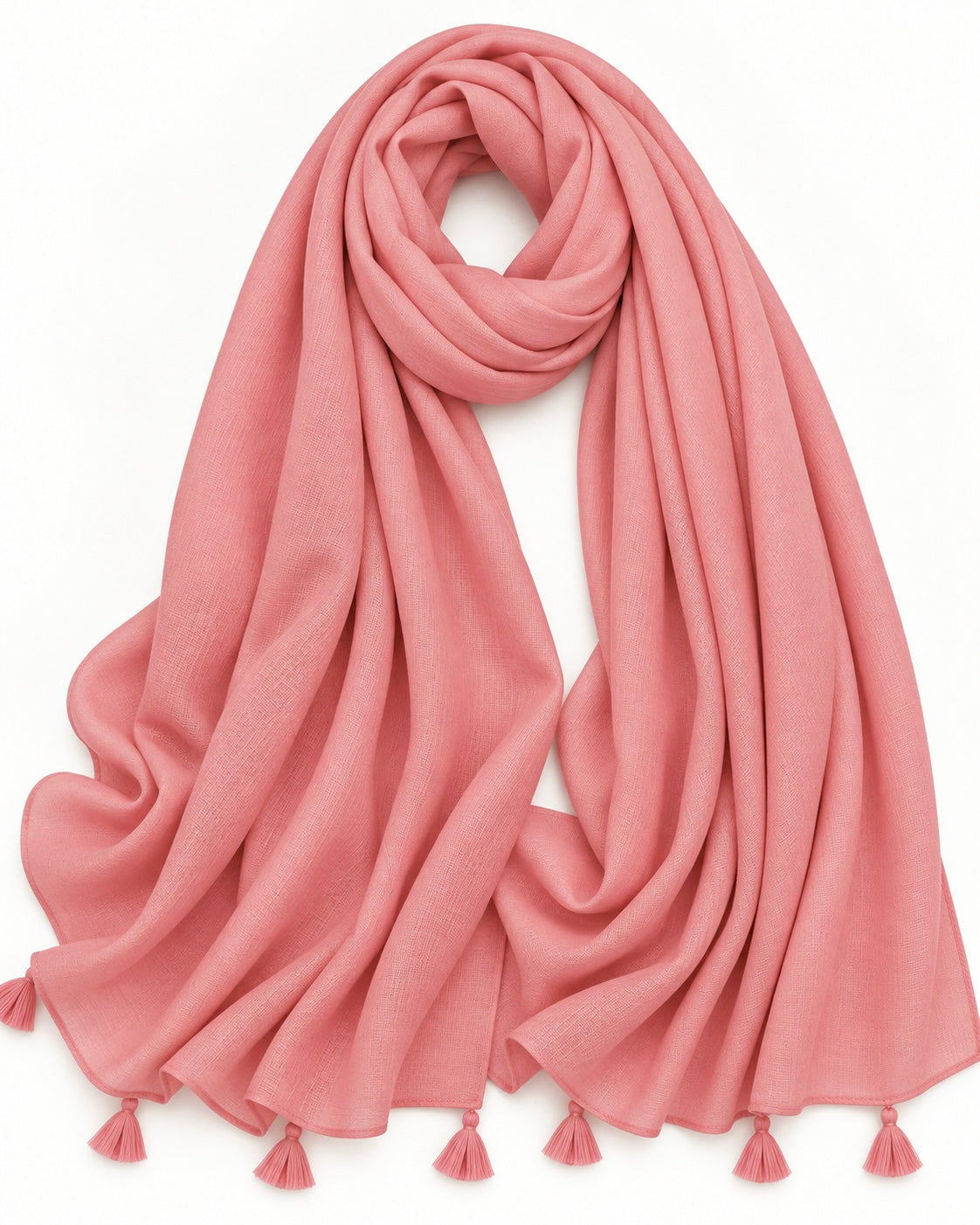 Plain With Tassels - Blush