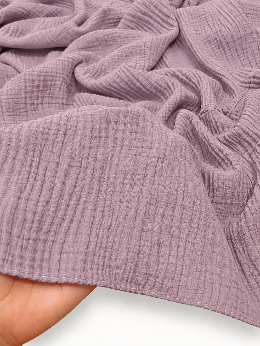 Ripple Pleated Hijab XL Size - Dusty Lavender