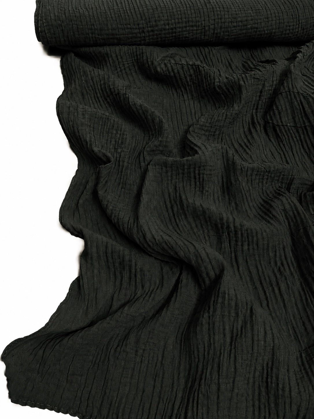 Ripple Pleated Hijab XL Size - Deep Green