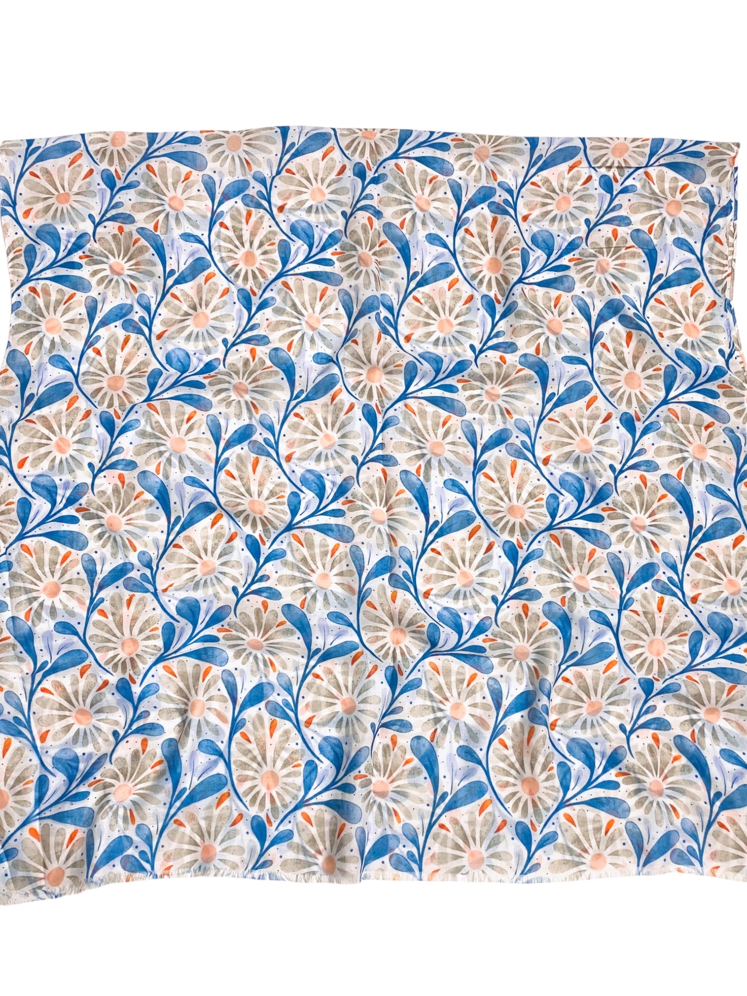 Meher Lawn Printed Hijabs - Faded Blue