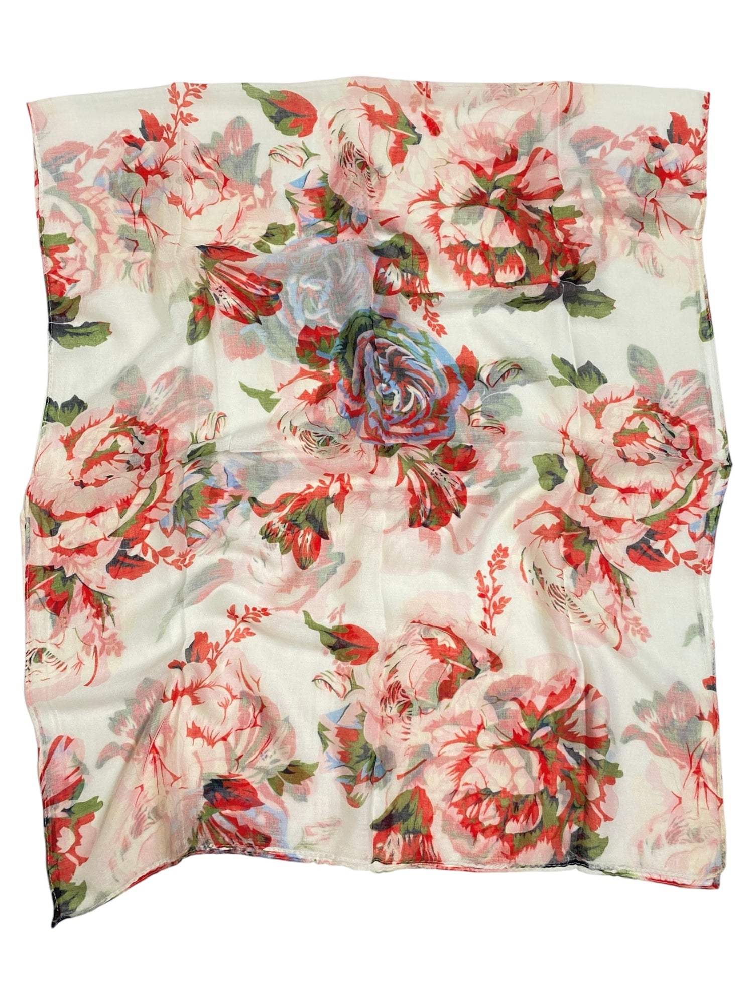 Roselle Lawn Printed Hijabs - White
