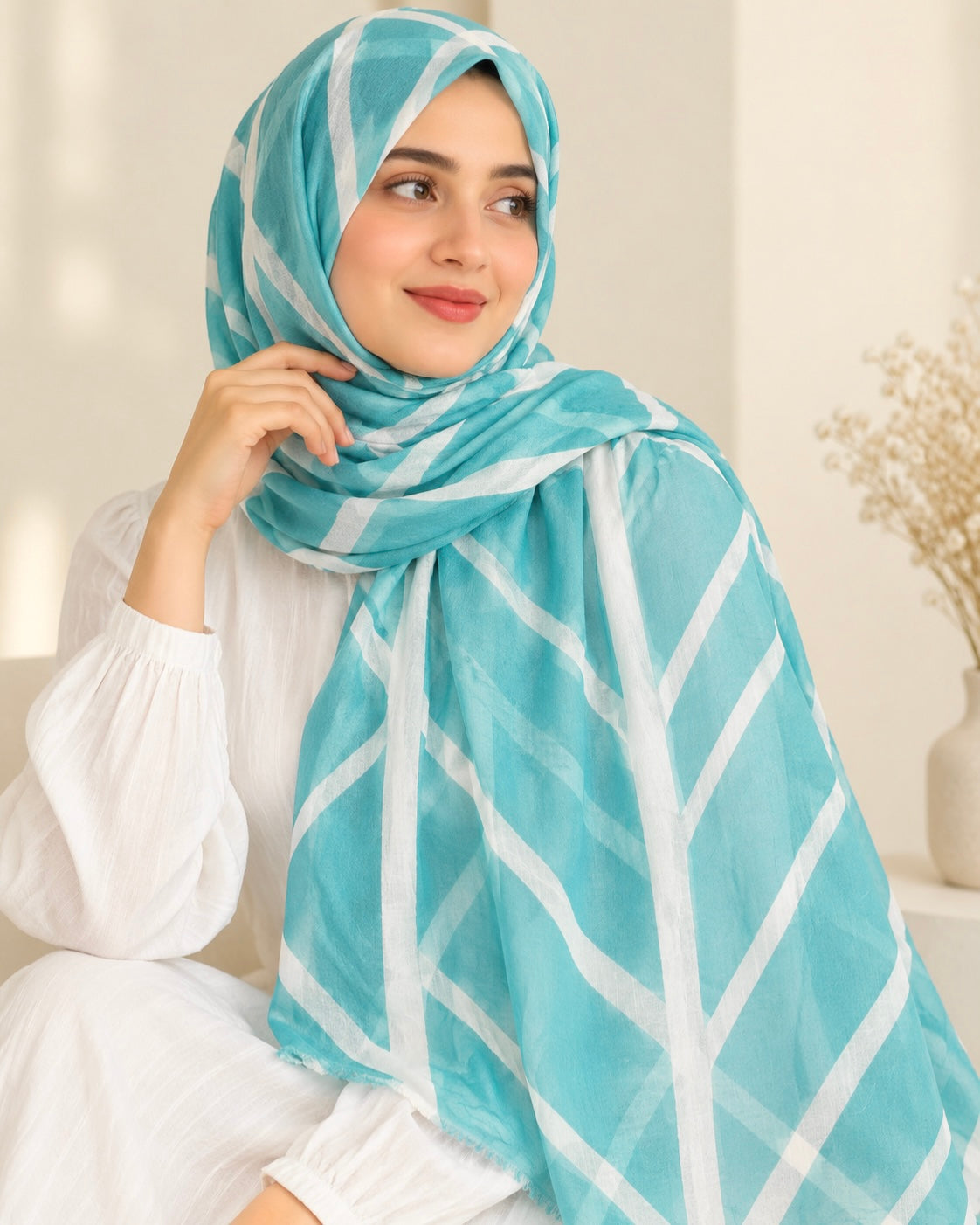 Zigzag Lawn Printed Hijab