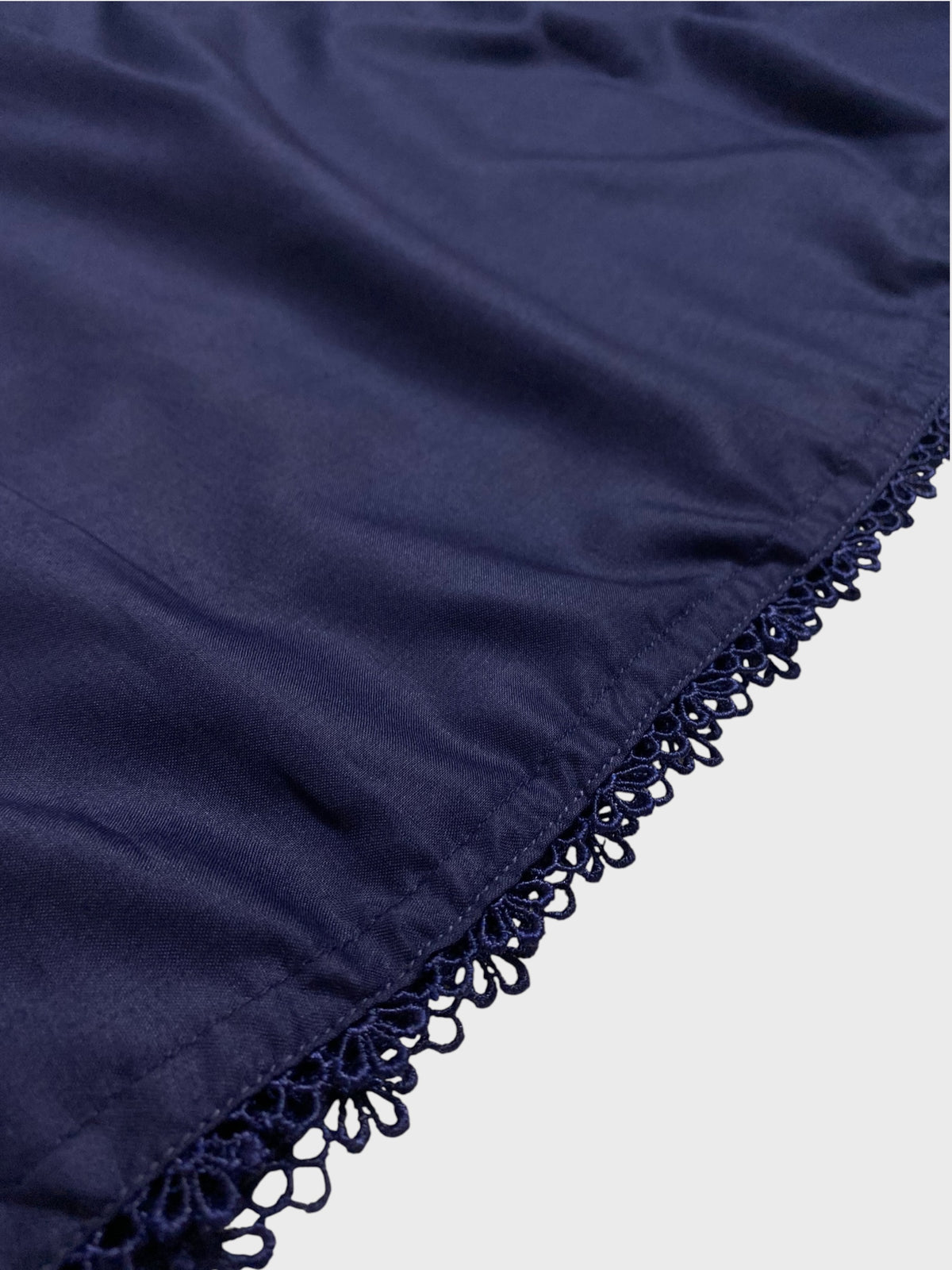 Premium Flat Plain Dupatta (Imported Fabric) - Navy Blue