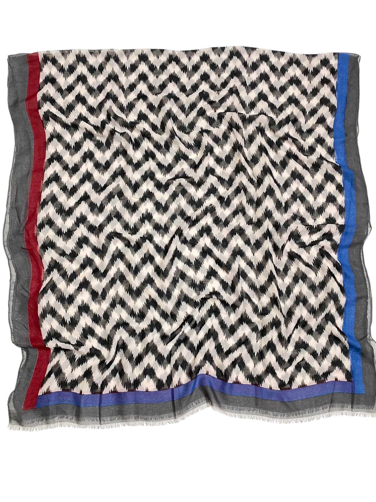 Chevron Printed Hijabs - Charcoal