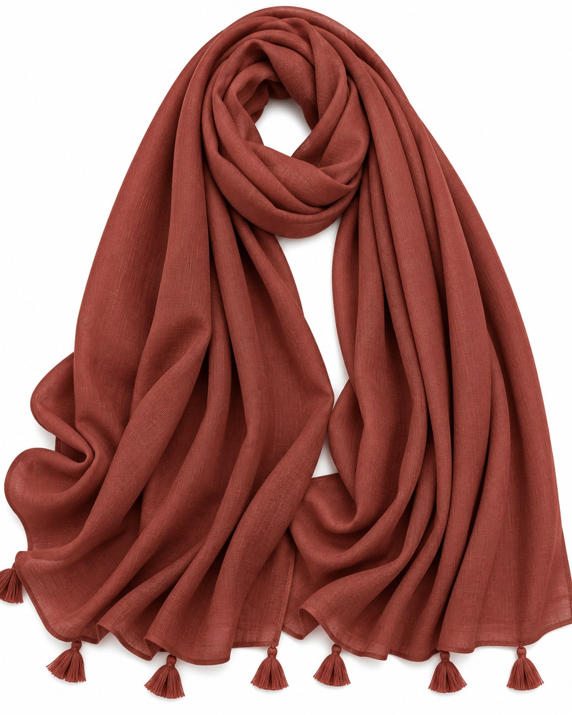 Plain With Tassels - Grape