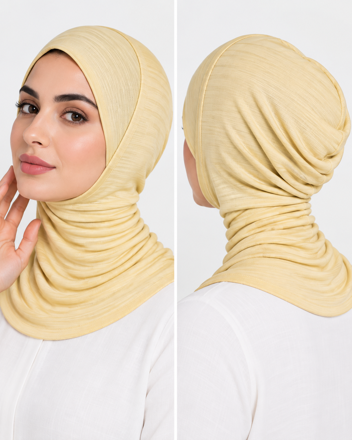 Neck Cover Hijab Cap - Cream