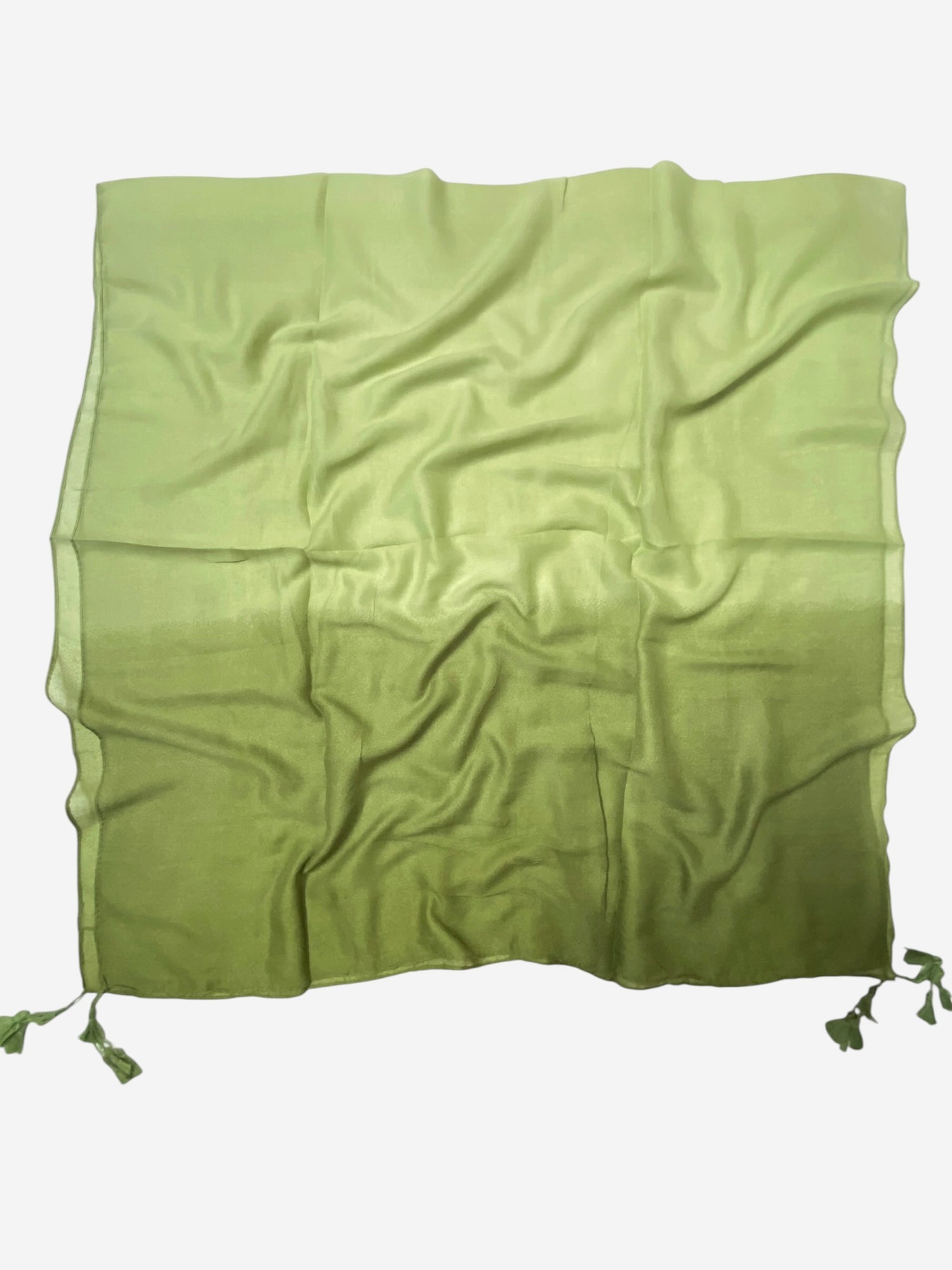 Ombre Tassels Hijab - Matcha