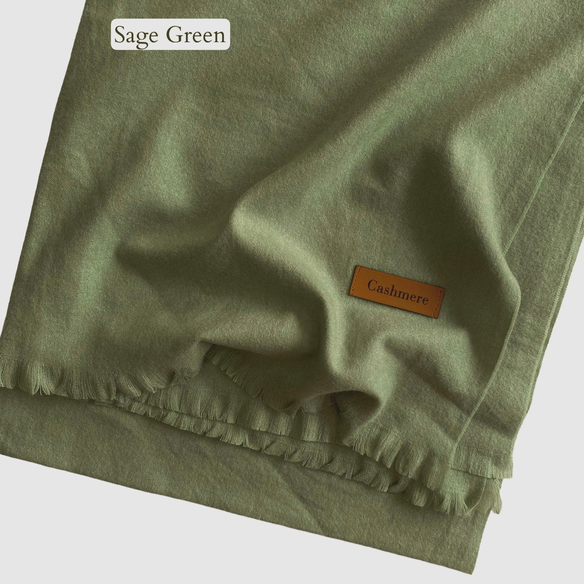 Plain Woolen Cashmere - Sage Green