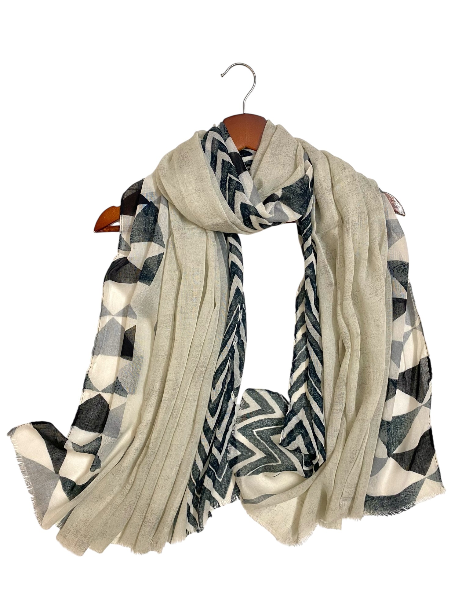 Nyra Printed Hijabs - Grey