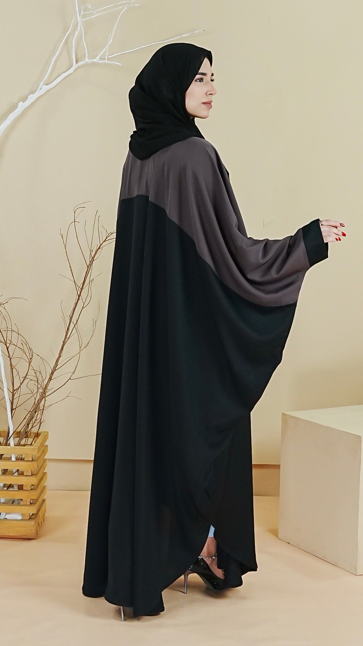 Flora Abaya - Coffee (With Free Delivery)