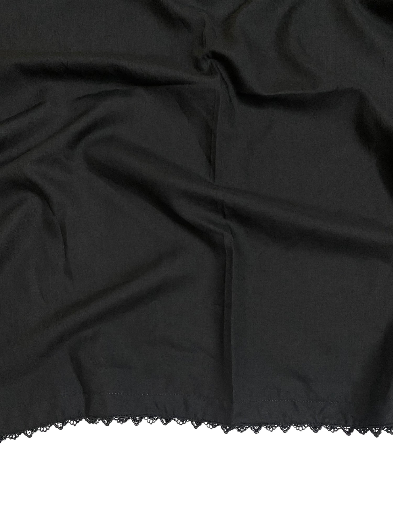 Premium Flat Plain Black Dupatta 14 (Imported Fabric)
