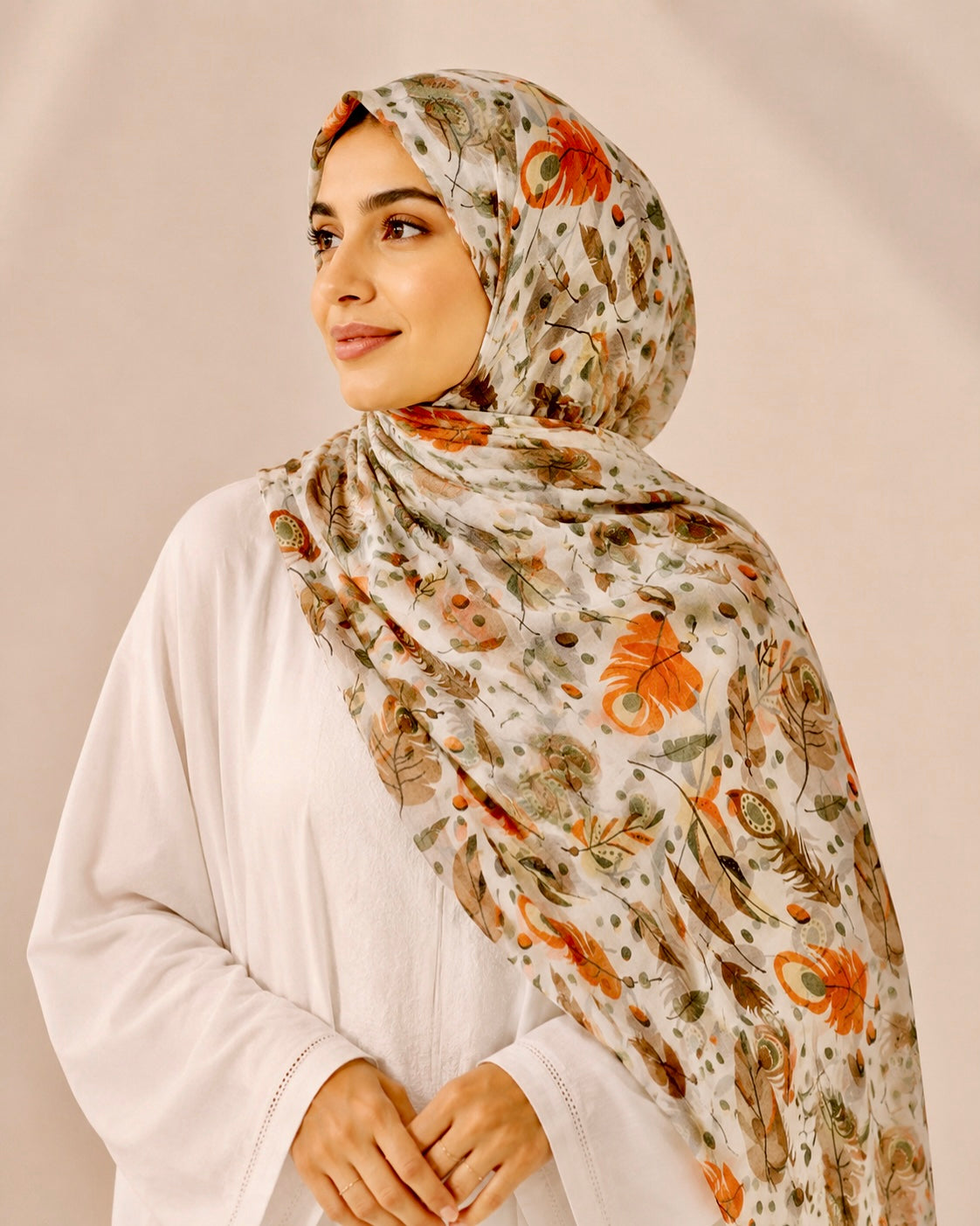 Arbor Lawn Printed Hijabs - Earth Brown