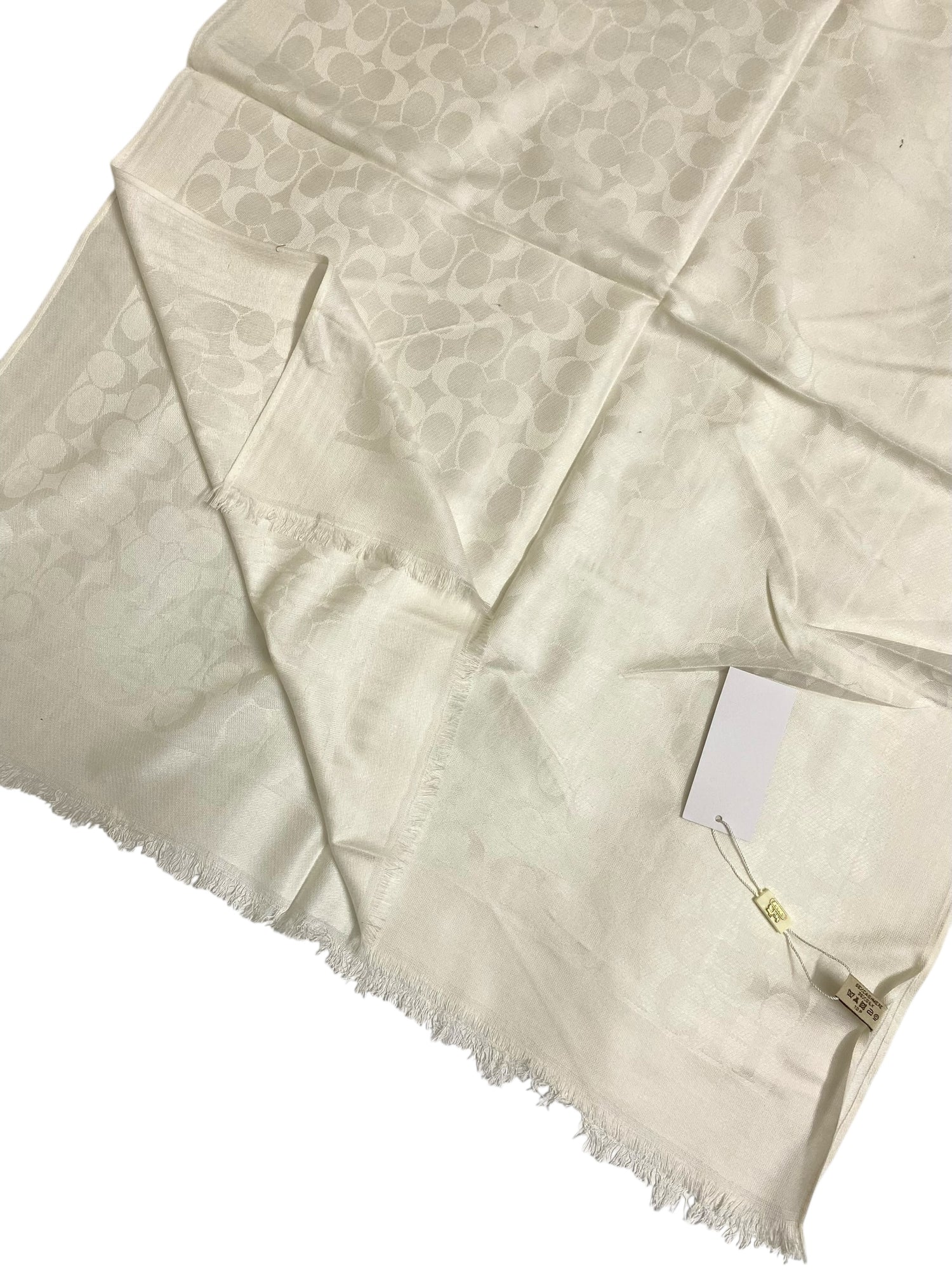 Jacquard Hijab (Branded) - Pearl White