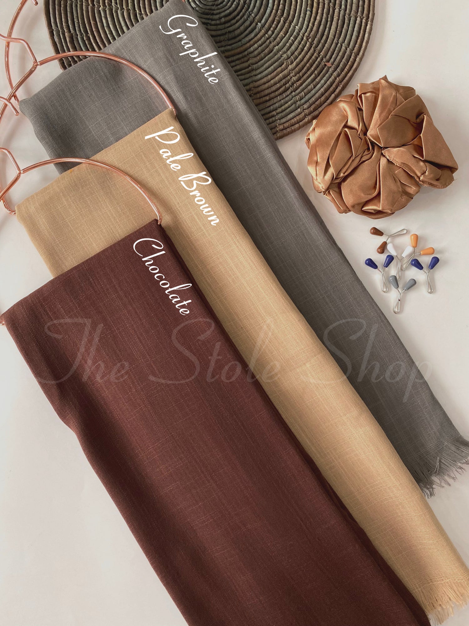 “Brunite” Premium Turkish (Regular Width) Hijab Bundle of 3