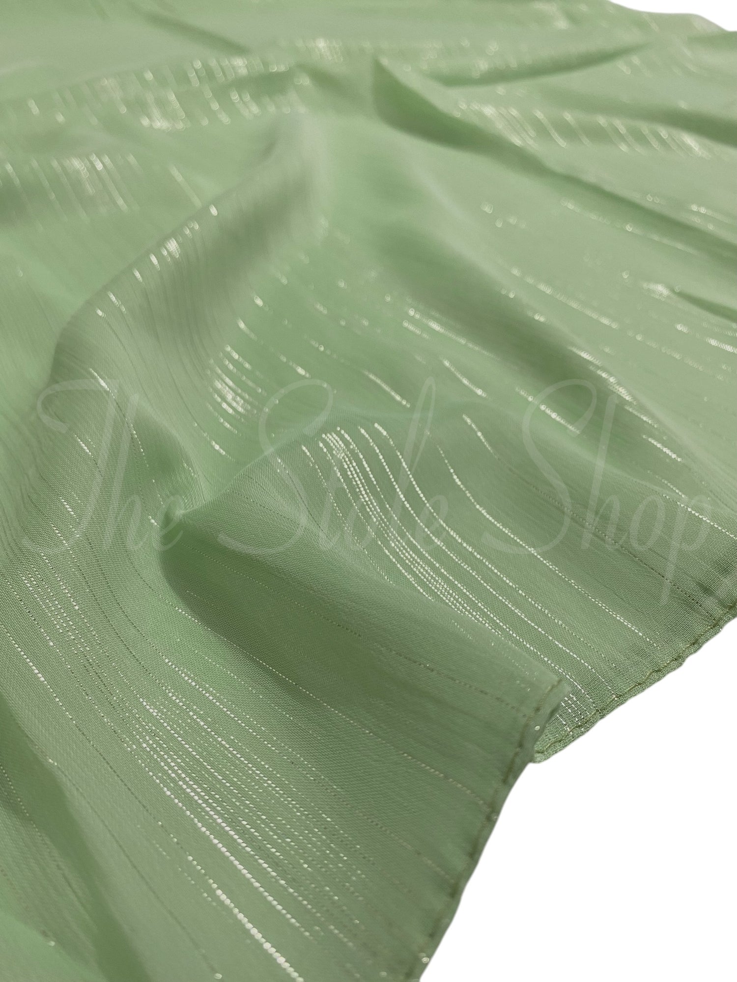 Glossy Streaks Chiffon Hijabs – Mint