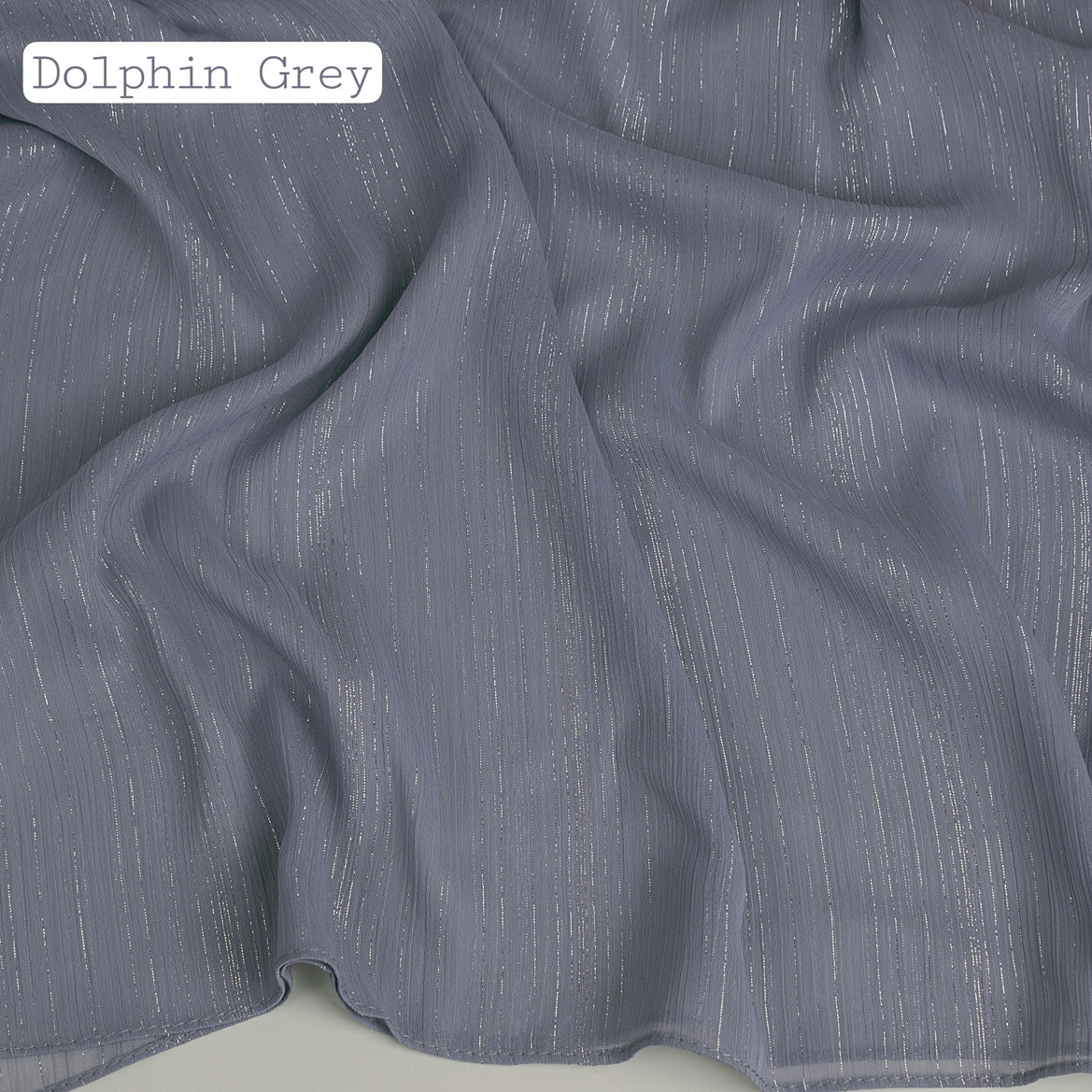 Glossy Streaks Chiffon Hijabs – Dolphin Grey
