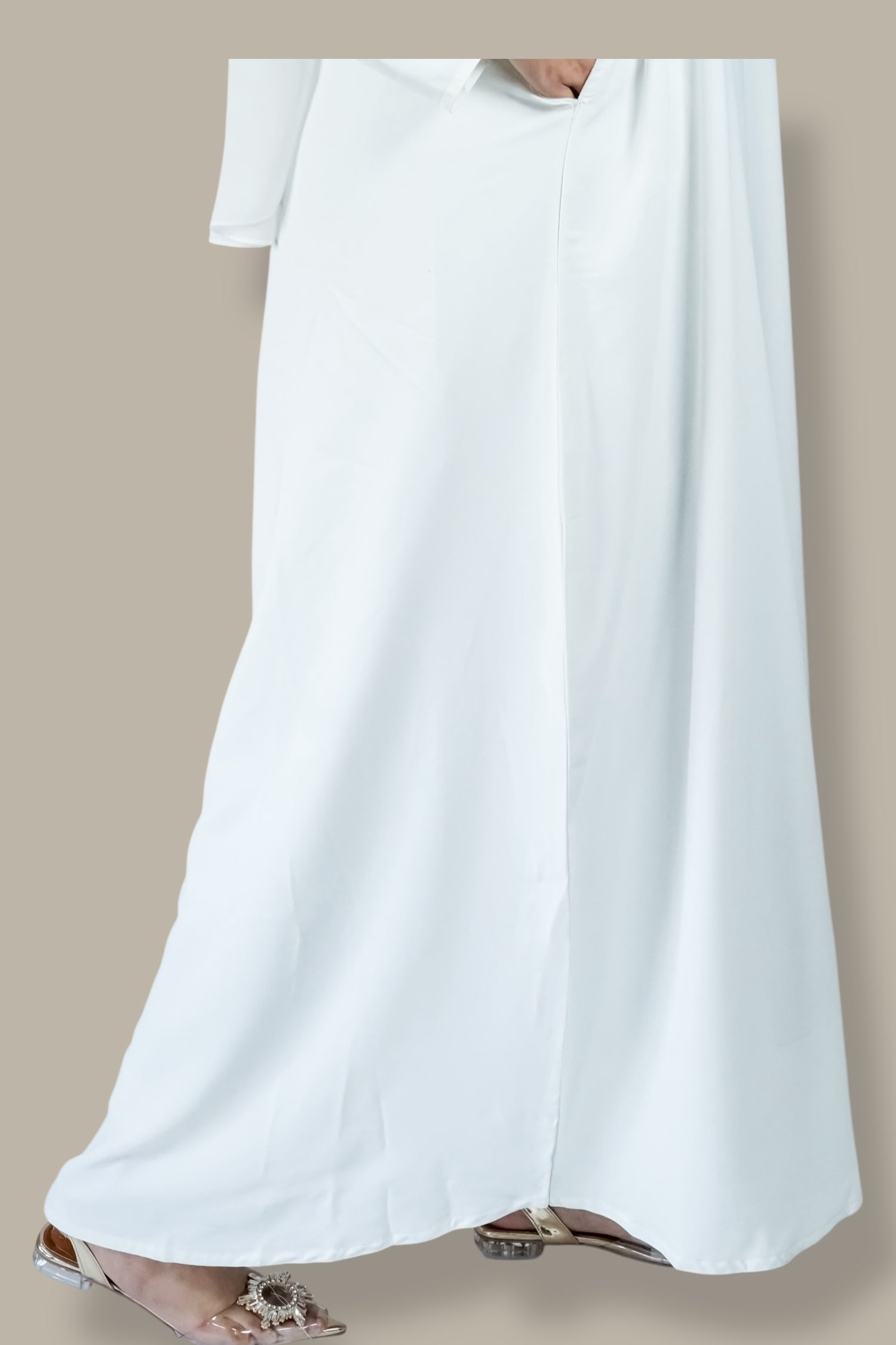 Mirage Abaya - Pearl White