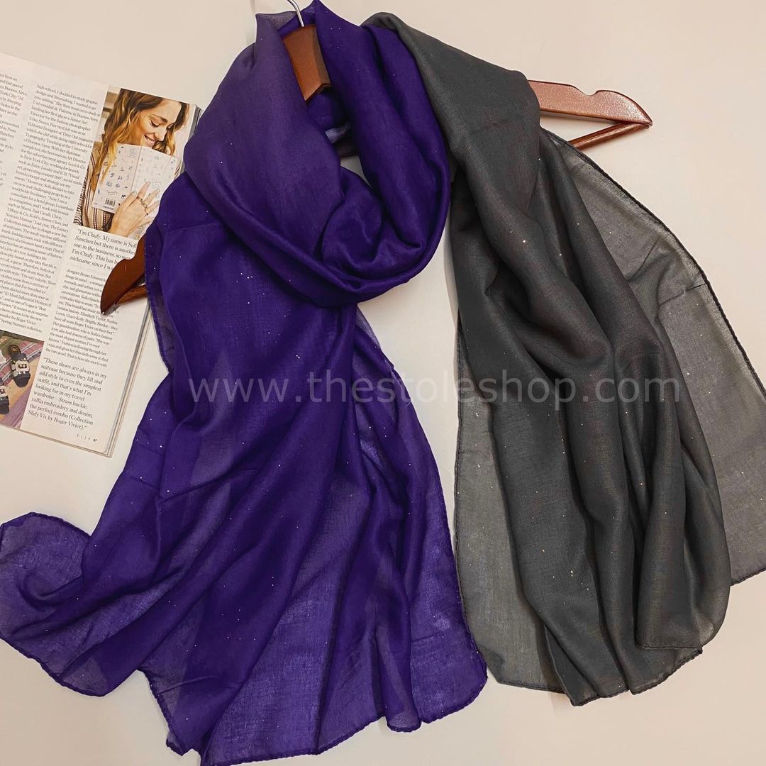 Glittered Ombre – Cobalt & Smoke Grey