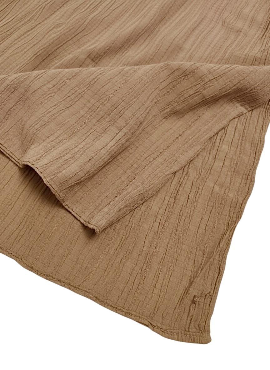 Georgette Crush Hijabs - Camel