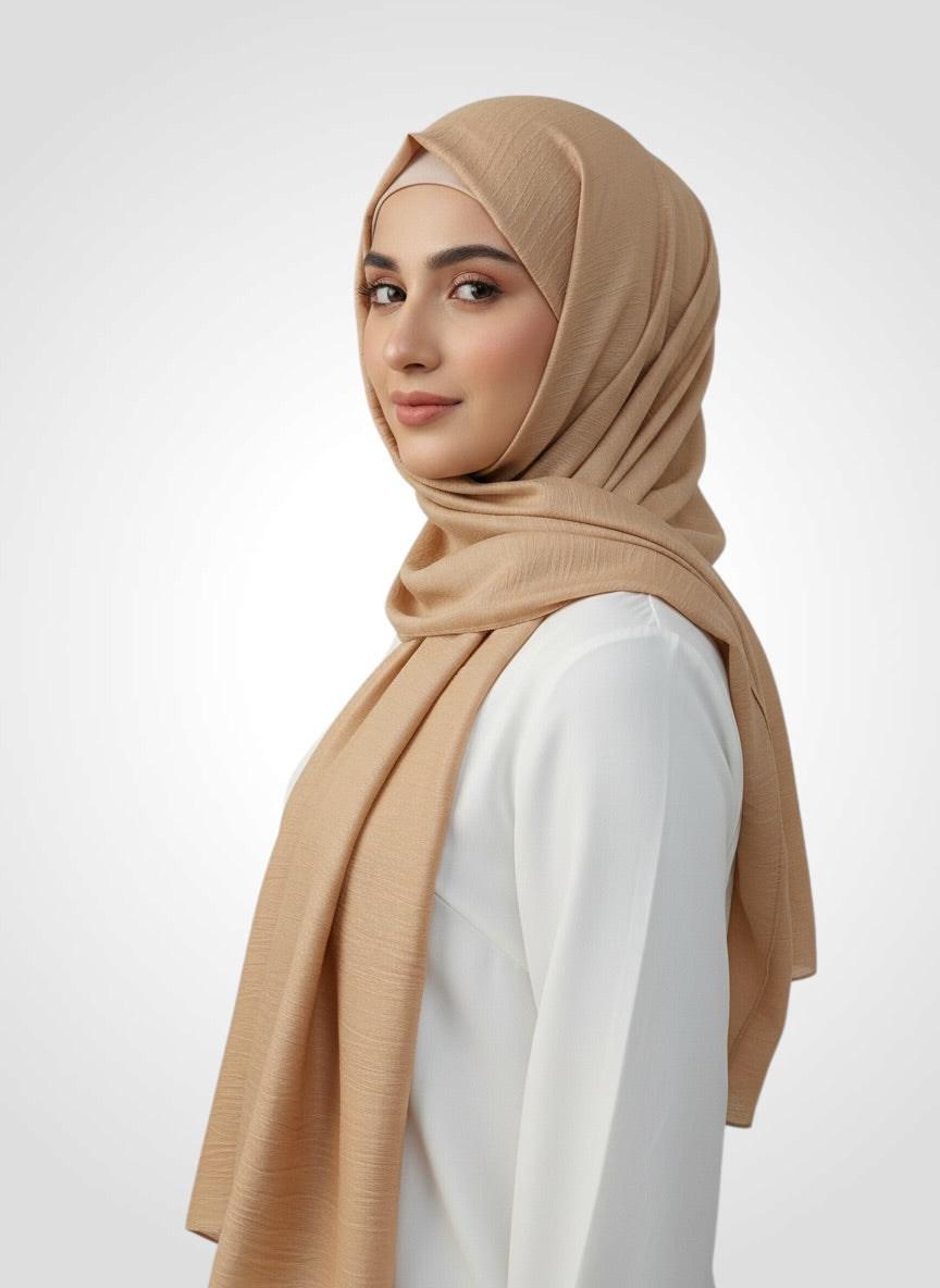Crushé (Cotton Crush Hijab - Beige