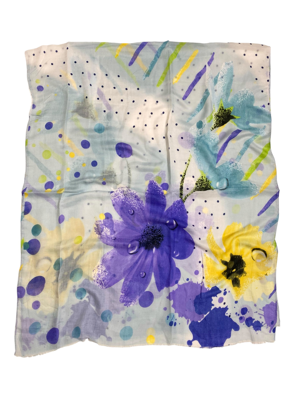 Florabelle Printed Lawn Hijab - Periwinkle