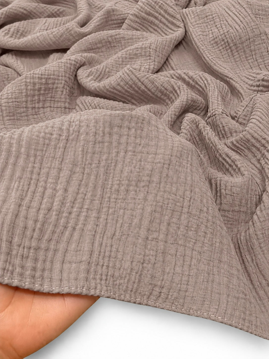 Ripple Pleated Hijab XL Size - Warm Grey