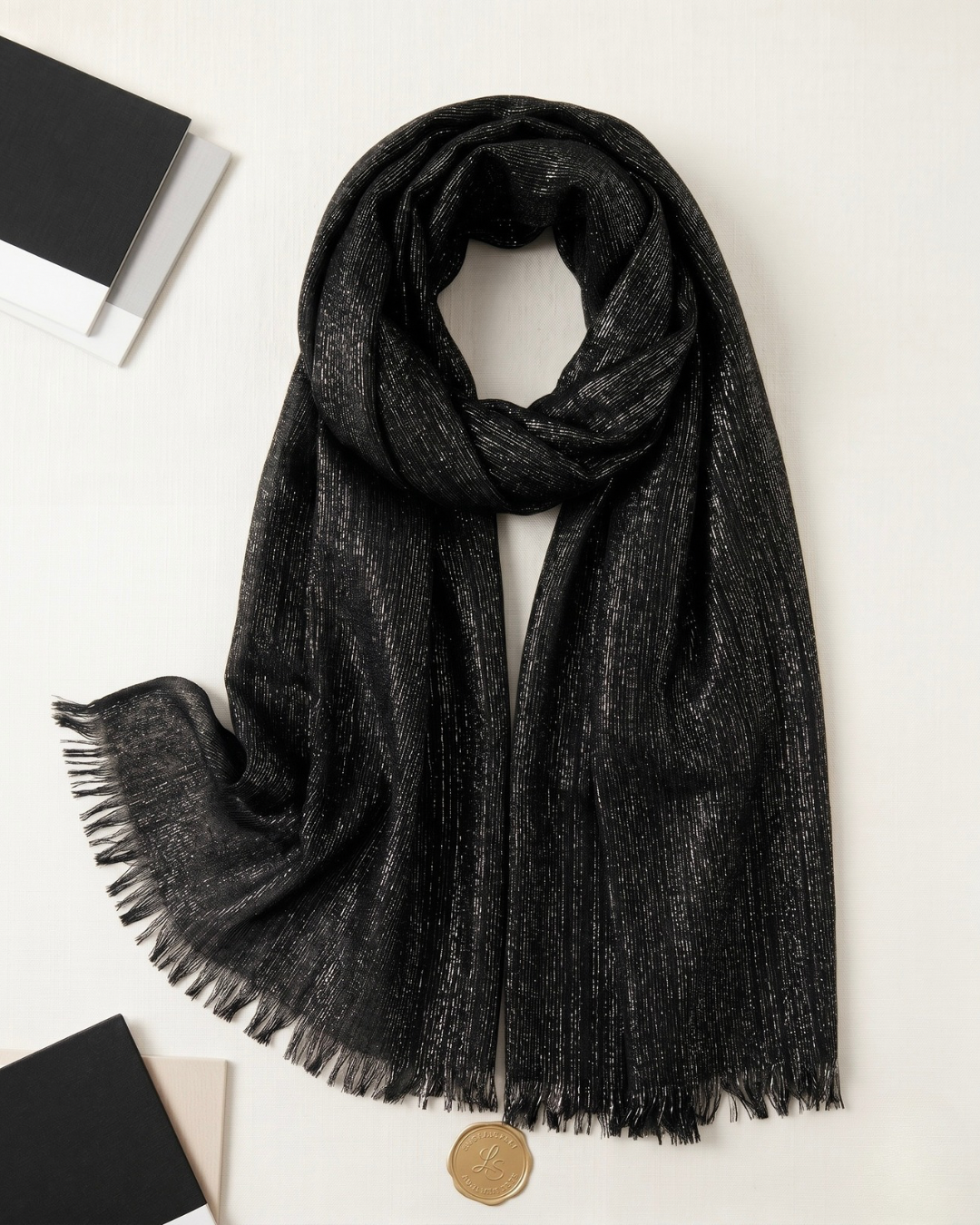 Zariya Lurex Hijab - Black