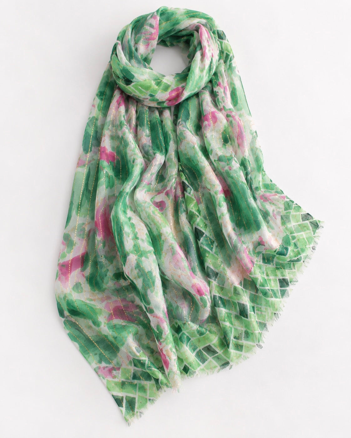 Serein Lawn Printed Hijabs - Forest