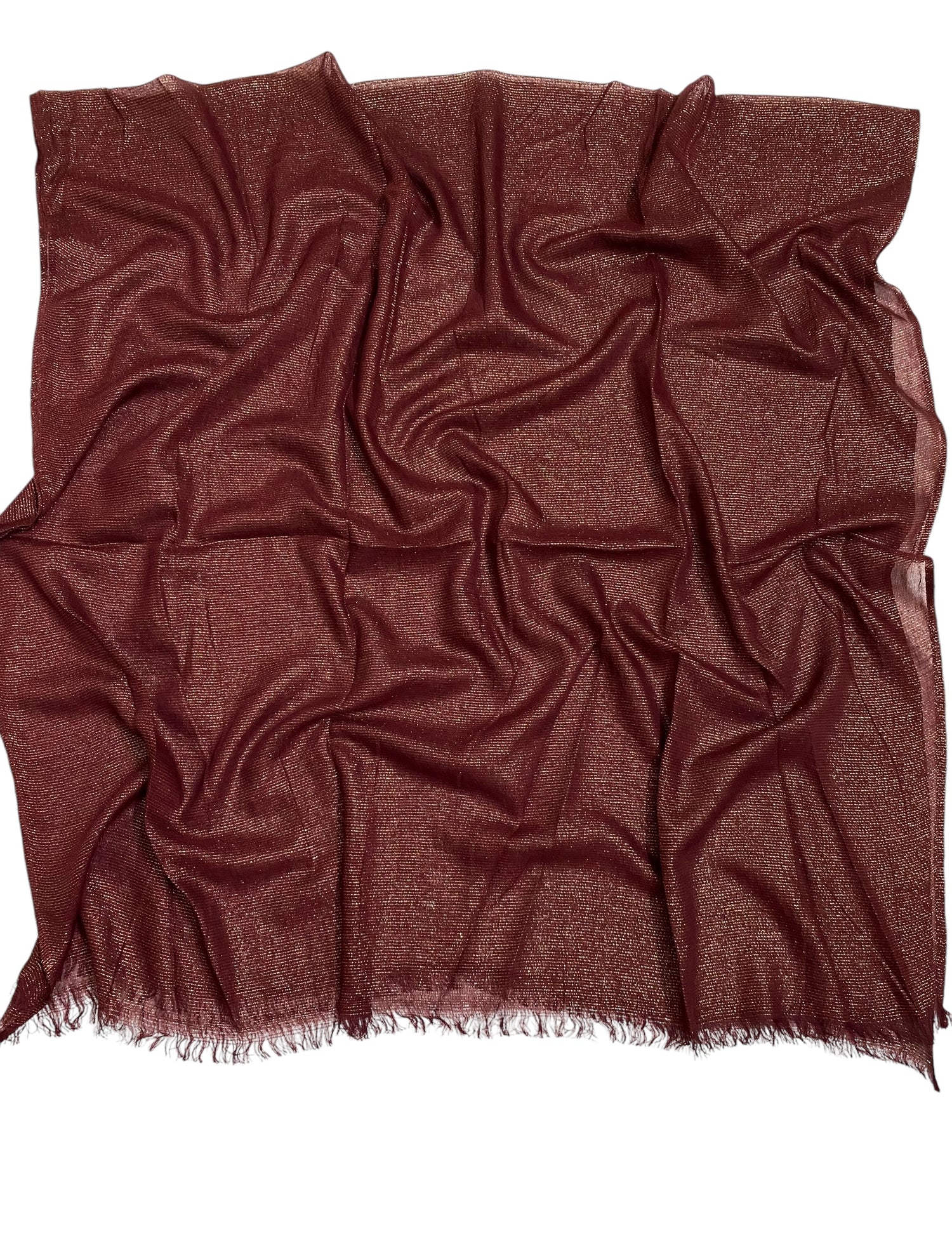 Lurex Hijab - Deep Maroon