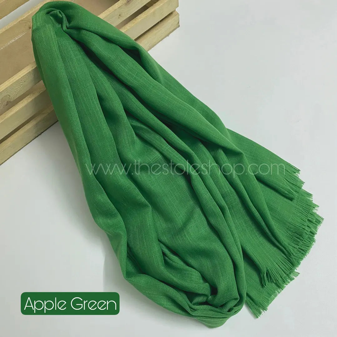 Premium Turkish – Slub Textured (Wider Width) – Apple Green