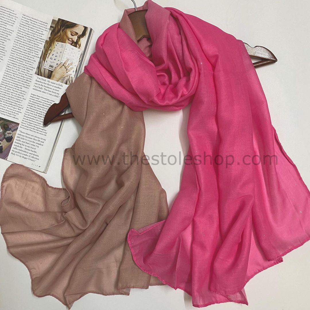 Glittered Ombre – Berry Pink & Beige