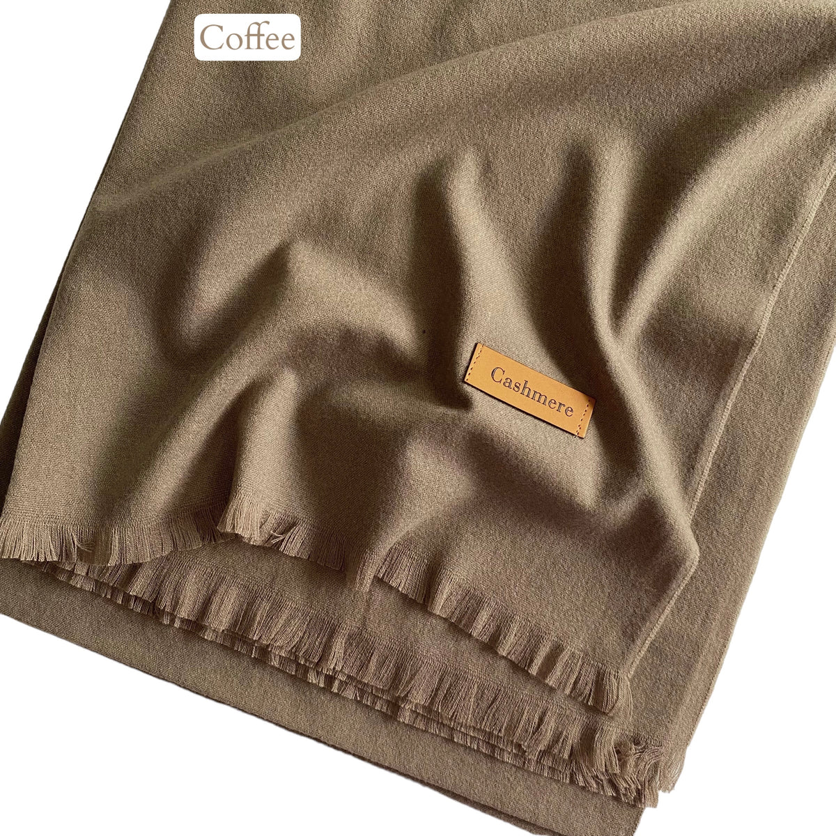Plain Woolen Cashmere - Coffee