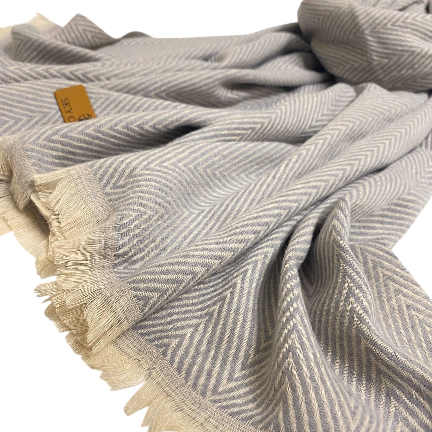 Herringbone Woollen - Powder Grey