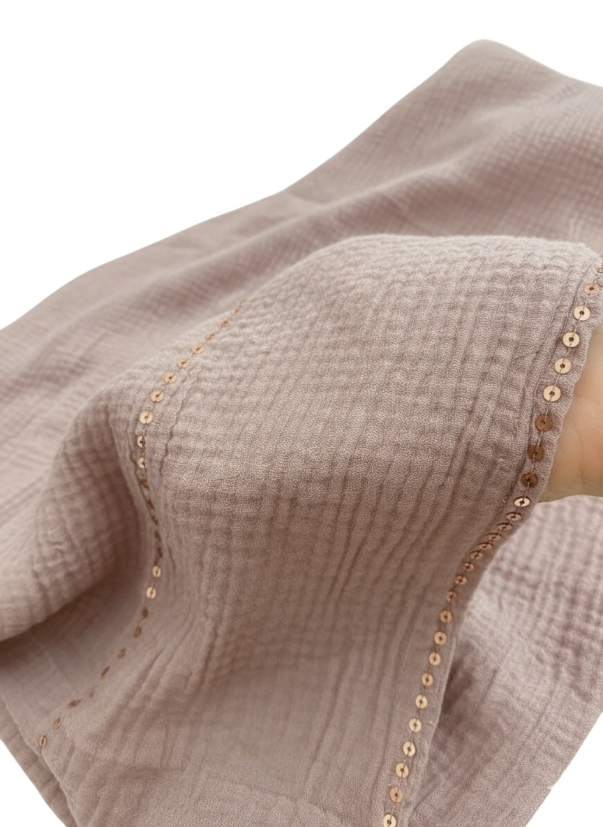 Ripple Sequins Hijab XL Size - Lilac Grey