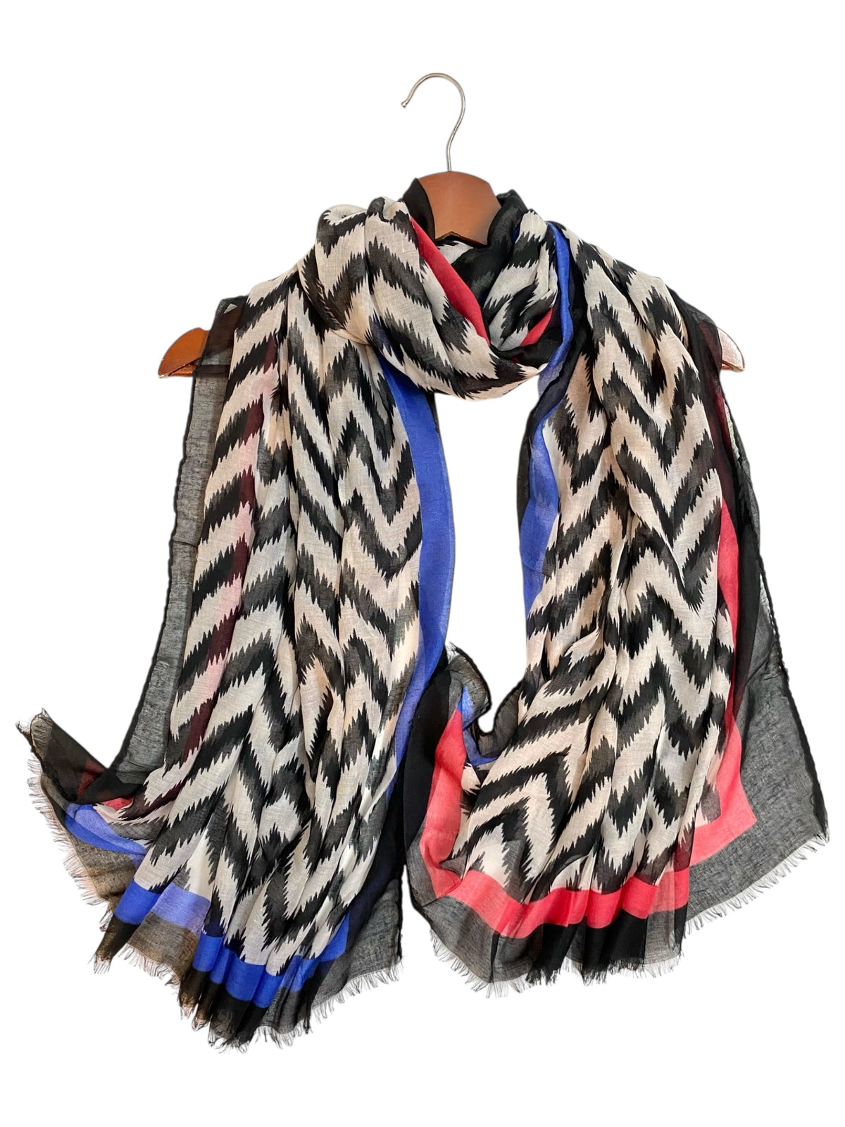 Chevron Printed Hijabs - Black