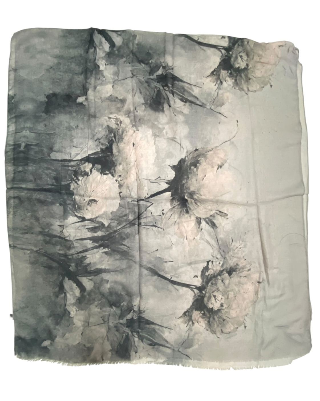 Bella Cotton Printed Hijab - Silver Mist