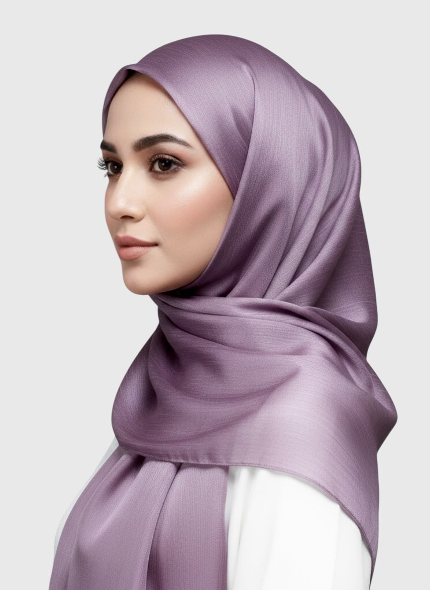 Metallics Crinkle Silk Hijab – Lavender