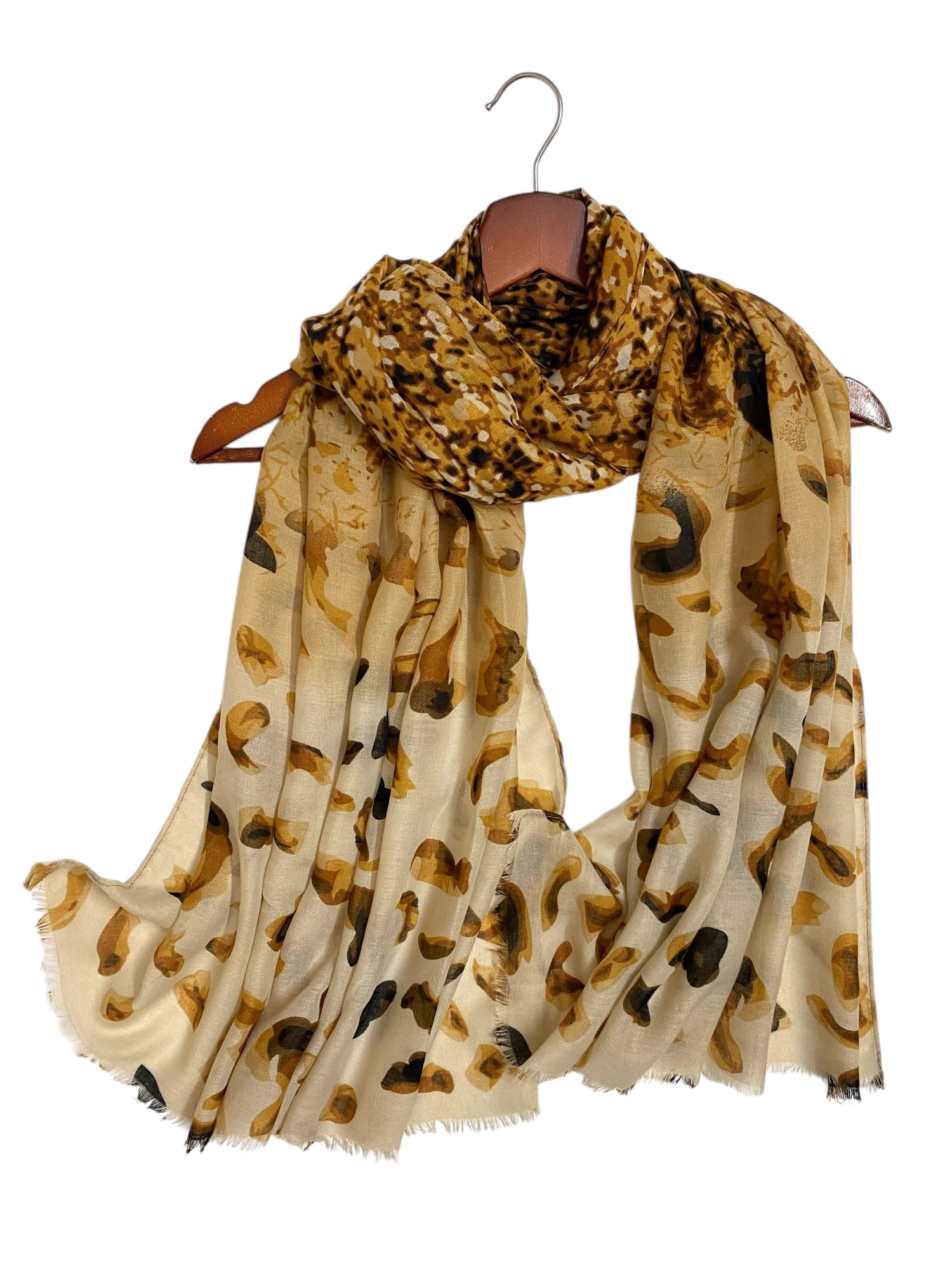 Zahara Printed Hijabs - Mustard