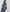 Windblown Printed Lawn Hijab - Navy Blue