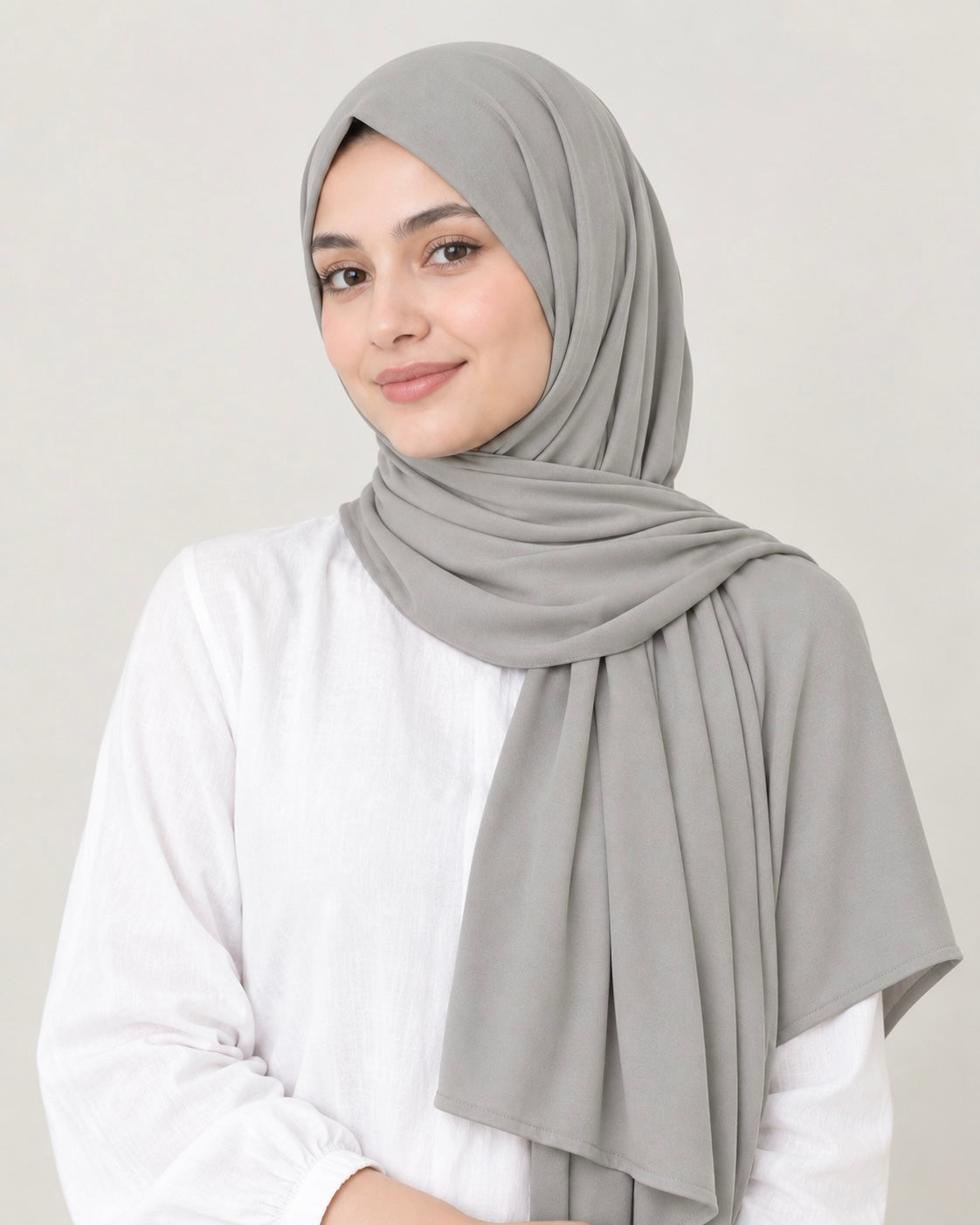 PREMIUM BAMBOO JERSEY HIJAB - SILVER GREY