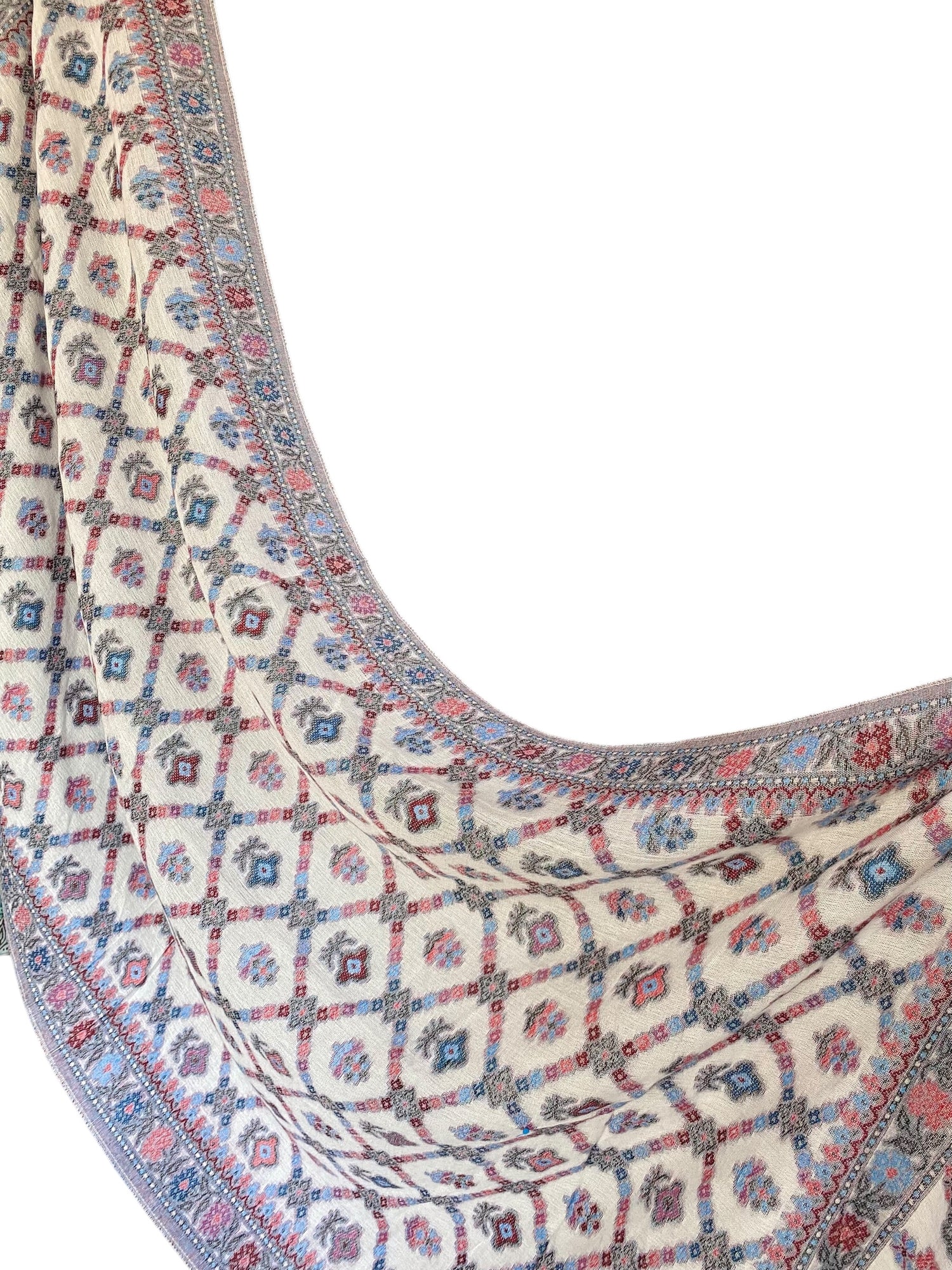 Ameira Pashmina Jacquard - White