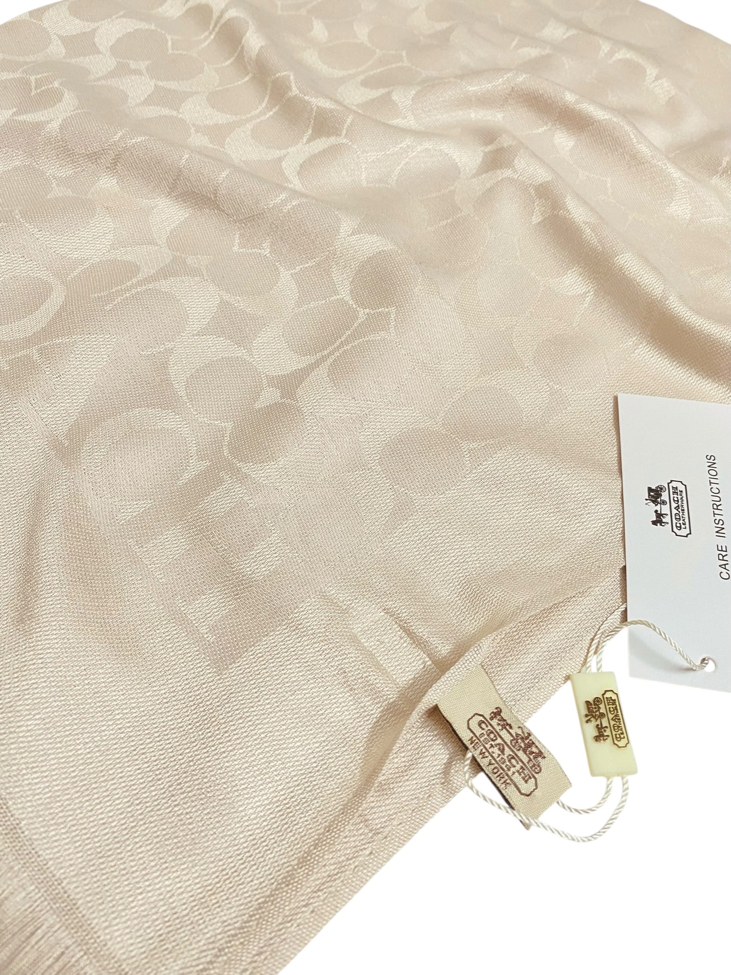 Jacquard Hijab (Branded) - Ivory