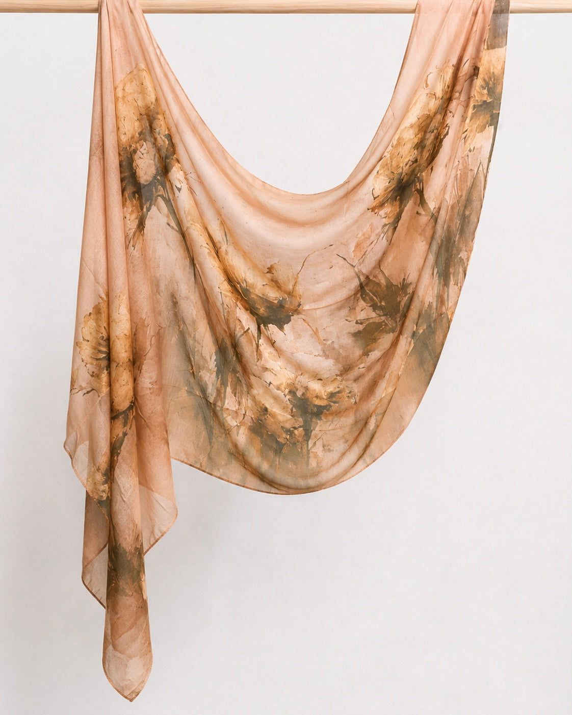 Bella Cotton Printed Hijab - Soft Sand