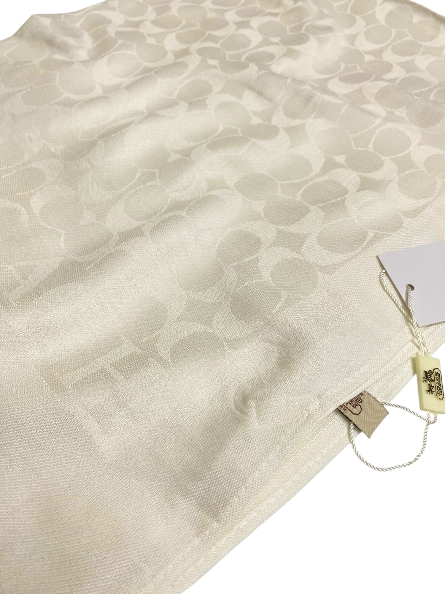 Jacquard Hijab (Branded) - Pearl White