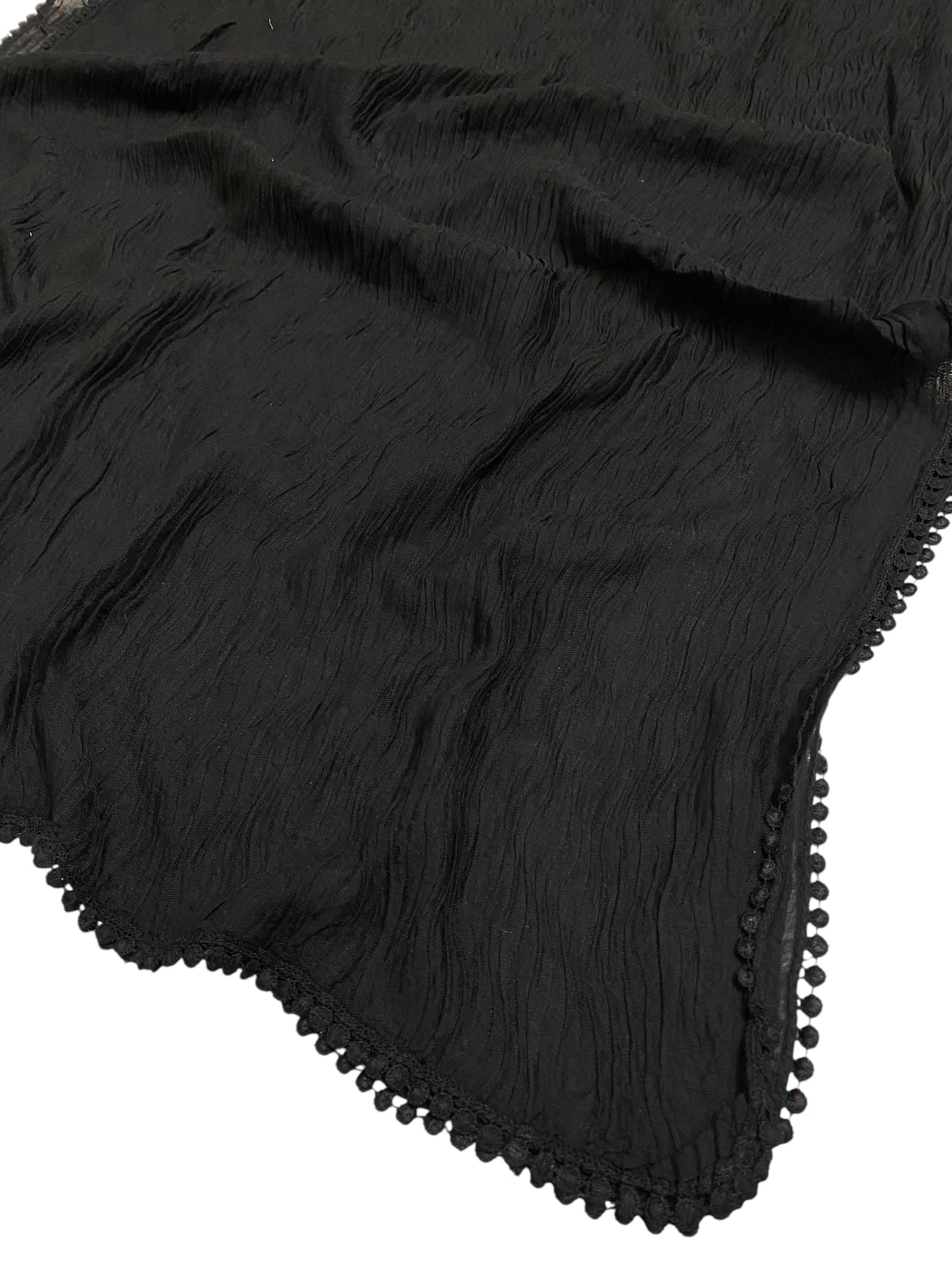 Rawaa Pleated Hijabs – Black