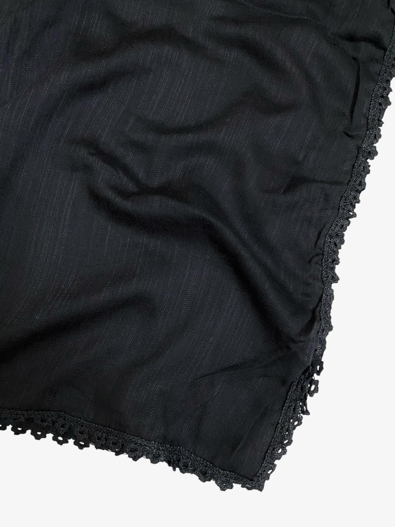 Expressions Turkish Lawn (Wider Width) Lace Hijab - Black