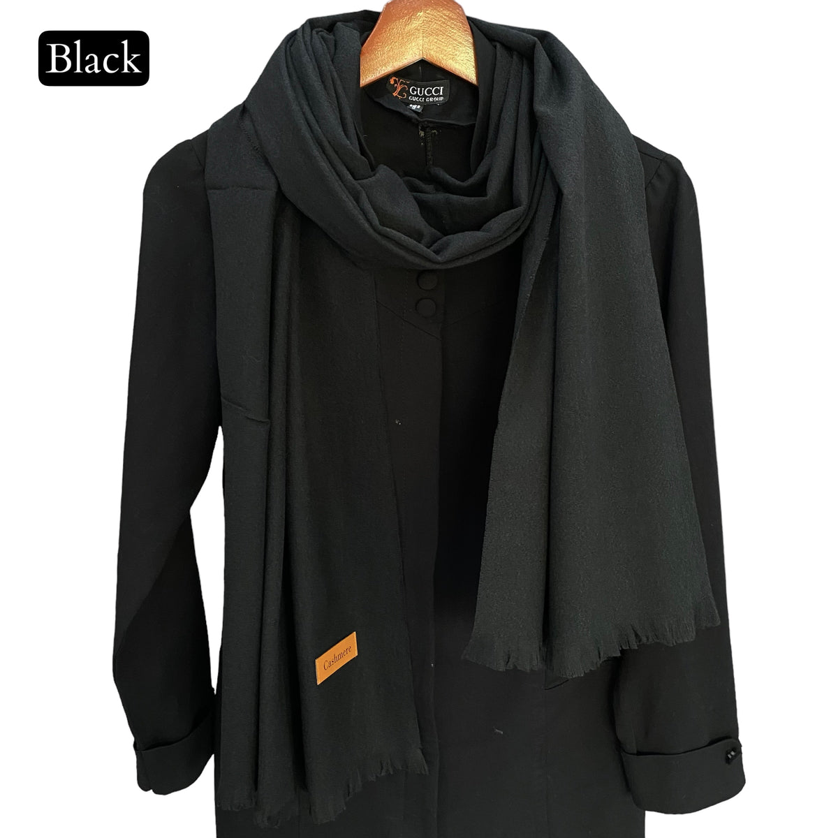 Plain Woolen Cashmere - Black