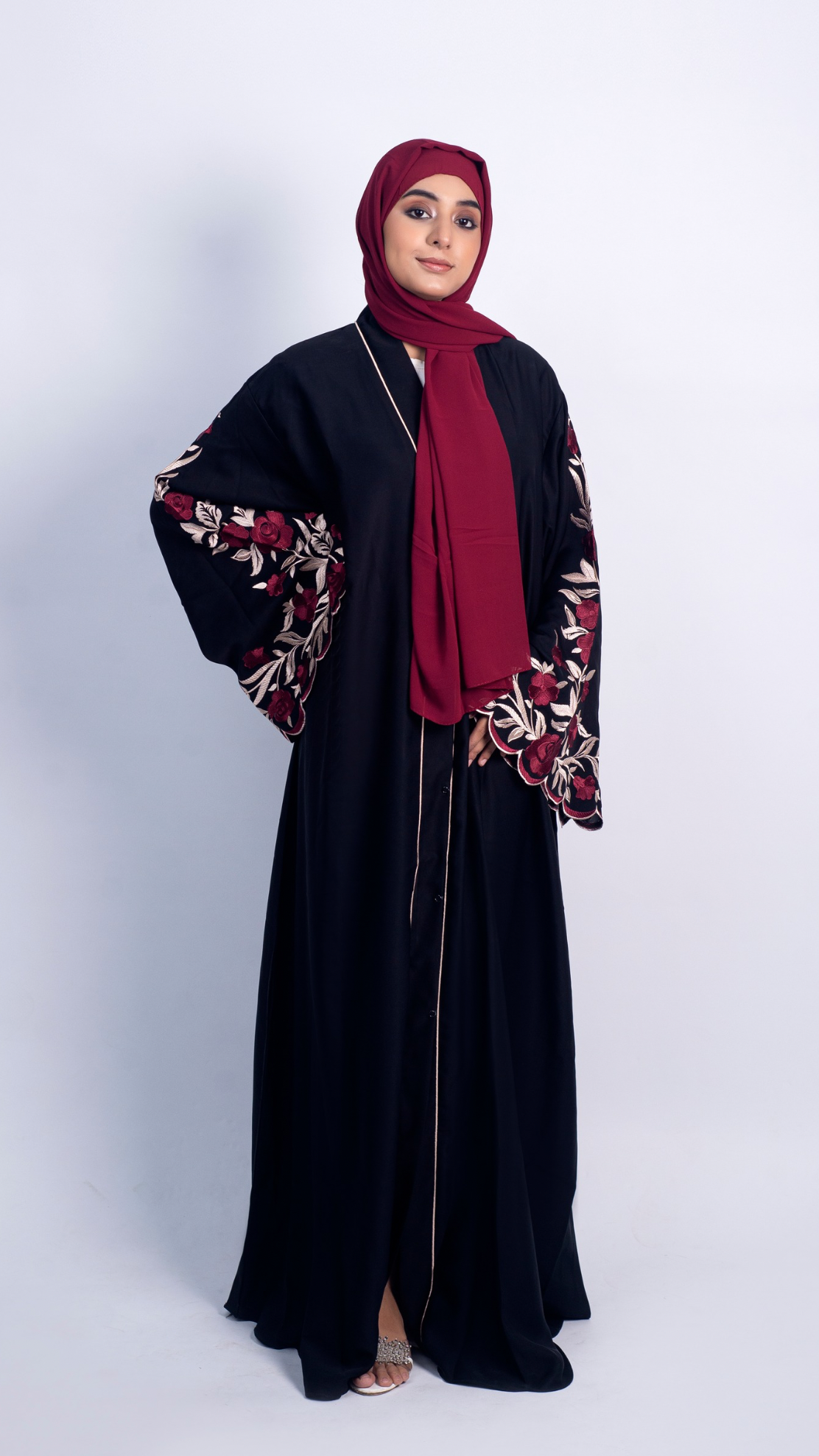 Meadows Abaya Black Series (Off White) With Free Delivery